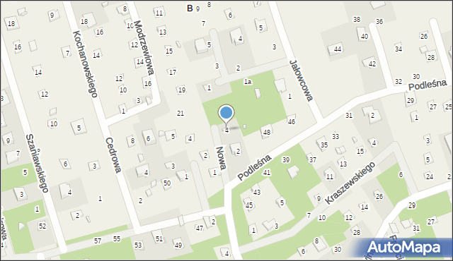 Jedlicze B, Nowa, 4, mapa Jedlicze B