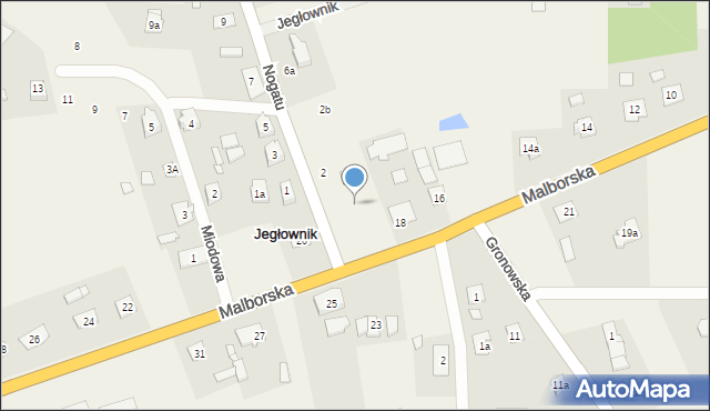 Jegłownik, Nogatu, 2a, mapa Jegłownik