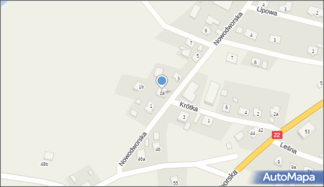 Jegłownik, Nowodworska, 1a, mapa Jegłownik