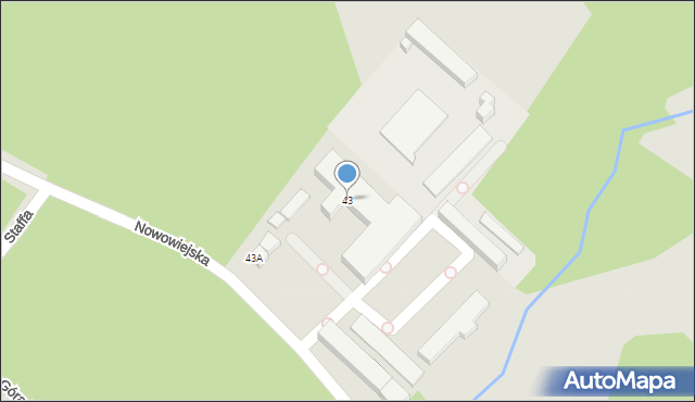 Jelenia Góra, Nowowiejska, 43, mapa Jelenia Góra