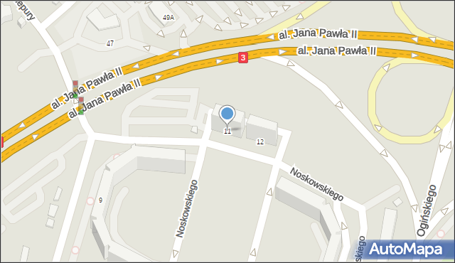 Jelenia Góra, Noskowskiego Zygmunta, 11, mapa Jelenia Góra