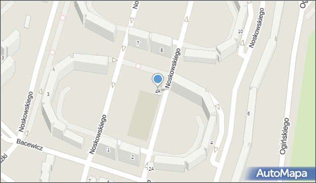 Jelenia Góra, Noskowskiego Zygmunta, 4A, mapa Jelenia Góra