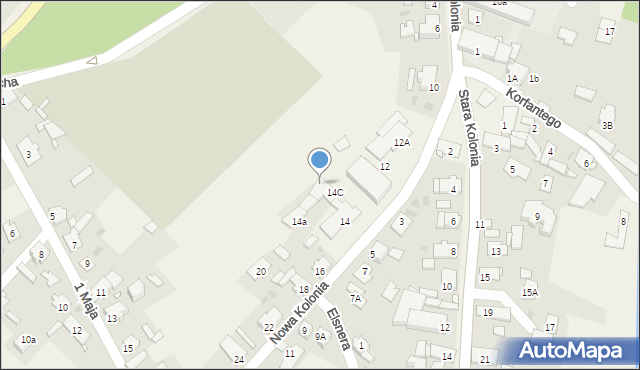 Jemielnica, Nowa Kolonia, 14c/1, mapa Jemielnica