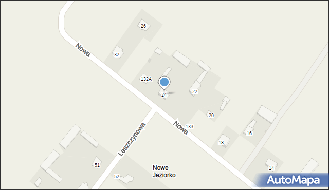 Jeziorko, Nowa, 24, mapa Jeziorko