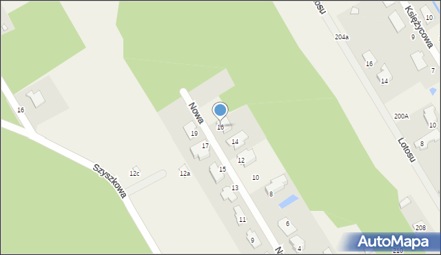 Józefin, Nowa, 16, mapa Józefin