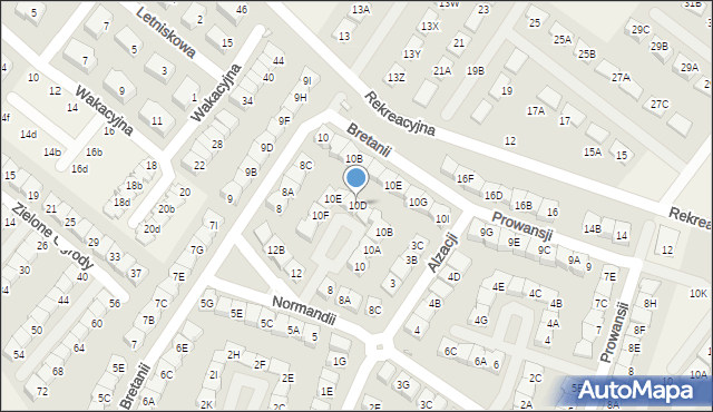 Józefosław, Normandii, 10D, mapa Józefosław