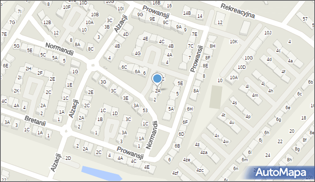 Józefosław, Normandii, 2A, mapa Józefosław