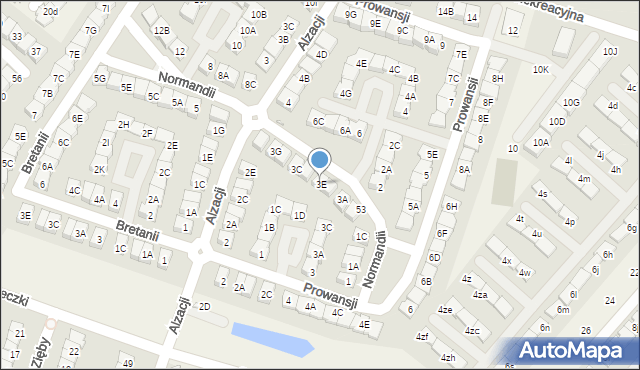 Józefosław, Normandii, 3E, mapa Józefosław