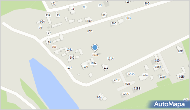 Józefów, Nowowiejska, 107a, mapa Józefów