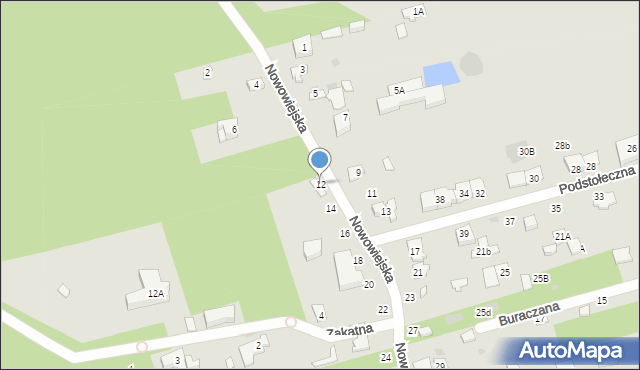 Józefów, Nowowiejska, 12, mapa Józefów