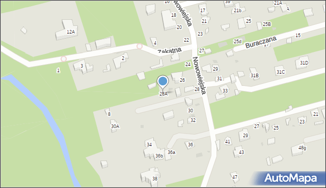 Józefów, Nowowiejska, 28A, mapa Józefów