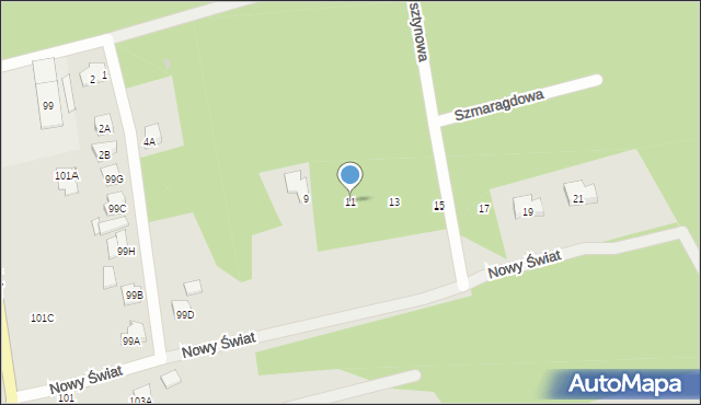 Józefów, Nowy Świat, 11, mapa Józefów