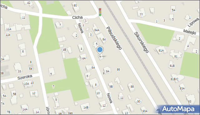 Józefów, Nowa, 7, mapa Józefów