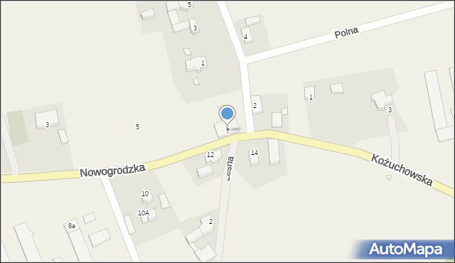 Kaczenice, Nowogrodzka, 7, mapa Kaczenice