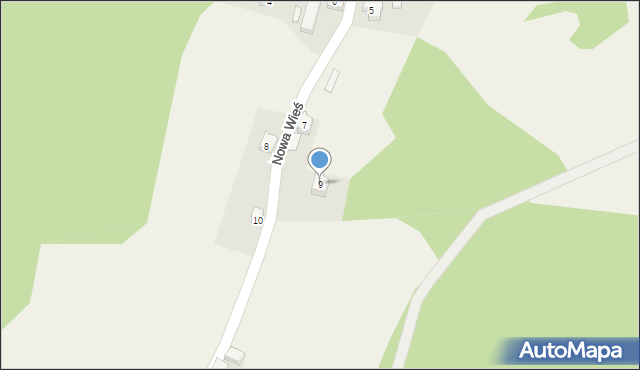 Kaczorów, Nowa Wieś, 9, mapa Kaczorów