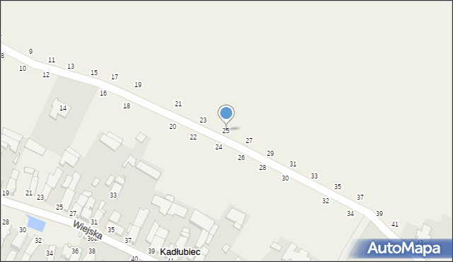 Kadłubiec, Nowa, 25, mapa Kadłubiec