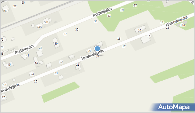 Kady, Nowowiejska, 19, mapa Kady