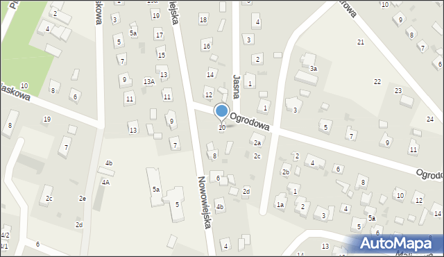 Kaliska, Nowowiejska, 10, mapa Kaliska