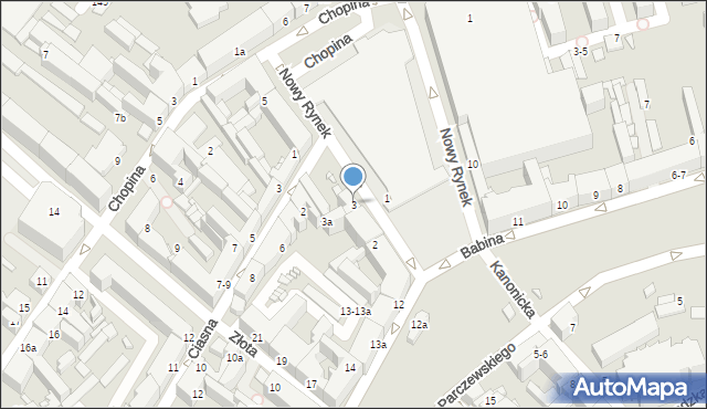 Kalisz, Nowy Rynek, 3, mapa Kalisza