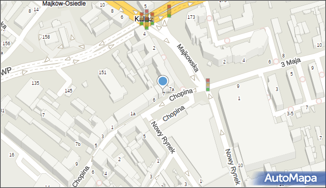Kalisz, Nowy Rynek, 7, mapa Kalisza