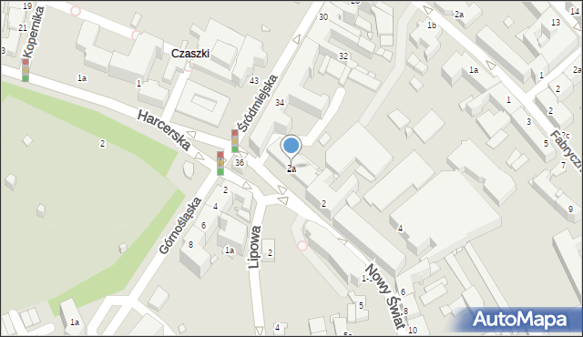 Kalisz, Nowy Świat, 2a, mapa Kalisza