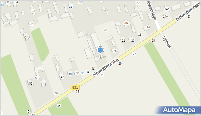 Kałuszyn, Nowodworska, 30, mapa Kałuszyn