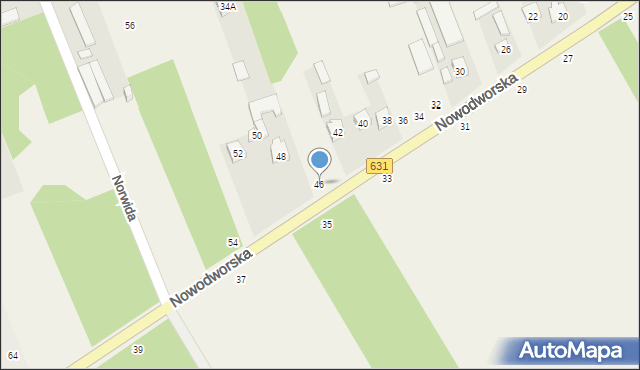 Kałuszyn, Nowodworska, 46, mapa Kałuszyn