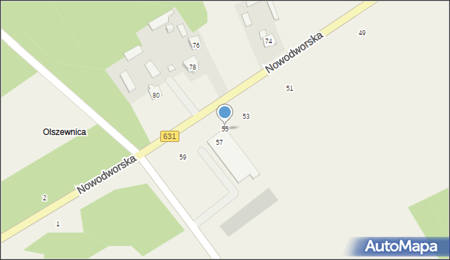 Kałuszyn, Nowodworska, 55, mapa Kałuszyn