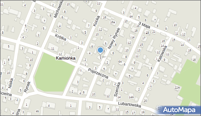 Kamionka, Nowy Rynek, 1, mapa Kamionka