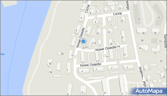 Kartuzy, Nowe Osiedle, 11, mapa Kartuzy