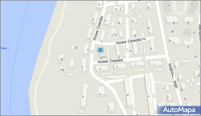 Kartuzy, Nowe Osiedle, 12, mapa Kartuzy
