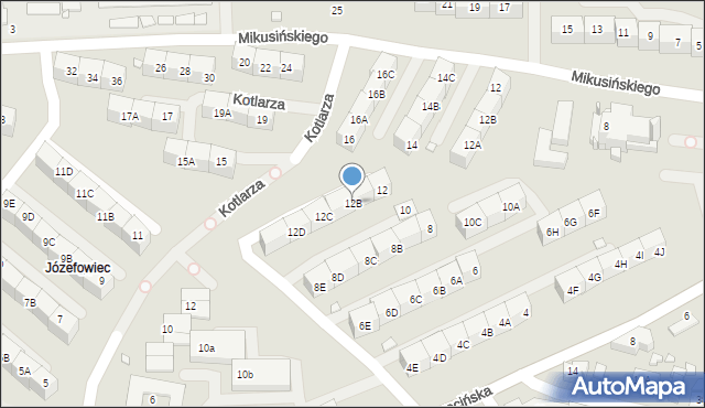 Katowice, Nowowiejskiego Feliksa, 12B, mapa Katowic
