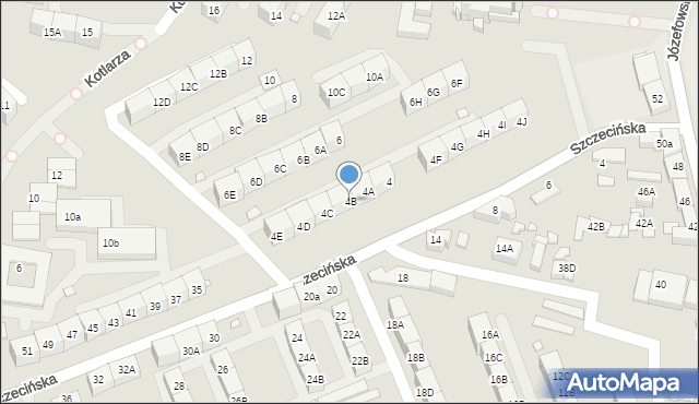 Katowice, Nowowiejskiego Feliksa, 4B, mapa Katowic