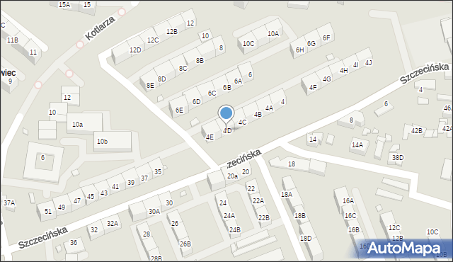 Katowice, Nowowiejskiego Feliksa, 4D, mapa Katowic