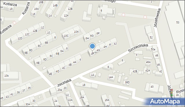 Katowice, Nowowiejskiego Feliksa, 4F, mapa Katowic