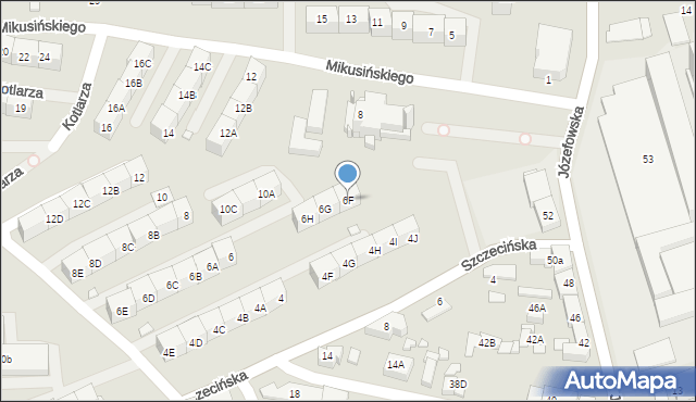 Katowice, Nowowiejskiego Feliksa, 6F, mapa Katowic