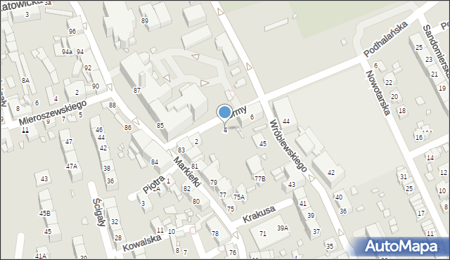 Katowice, Normy, 4, mapa Katowic