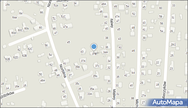 Katowice, Norblina Piotra, 37B, mapa Katowic