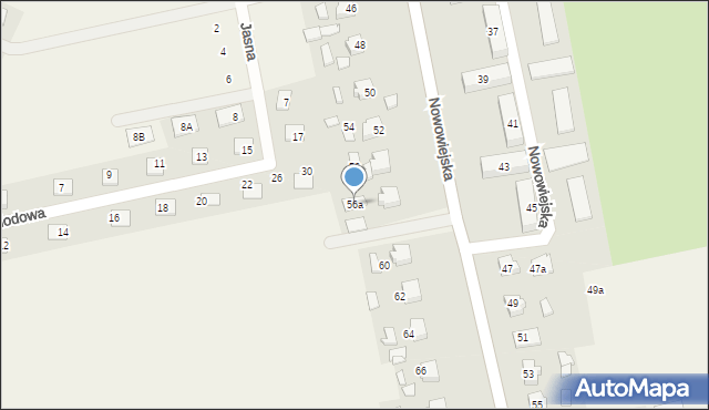 Kaźmierz, Nowowiejska, 56a, mapa Kaźmierz