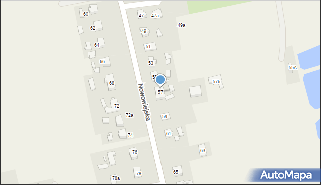 Kaźmierz, Nowowiejska, 57, mapa Kaźmierz