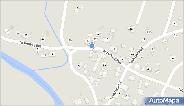 Kędzierzyn-Koźle, Nowowiejska, 13, mapa Kędzierzyna-Koźle