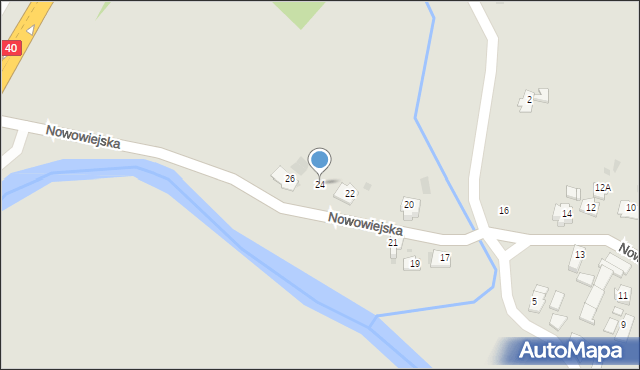 Kędzierzyn-Koźle, Nowowiejska, 24, mapa Kędzierzyna-Koźle