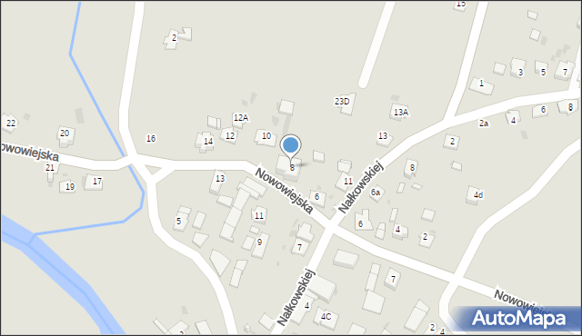 Kędzierzyn-Koźle, Nowowiejska, 8, mapa Kędzierzyna-Koźle