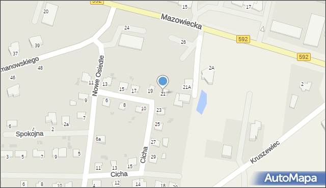 Kętrzyn, Nowe Osiedle, 21, mapa Kętrzyn