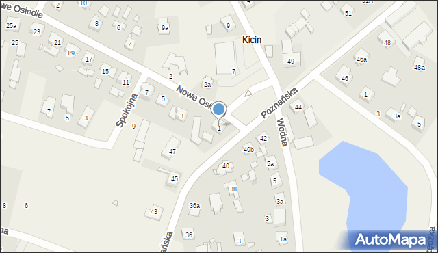 Kicin, Nowe Osiedle, 1, mapa Kicin