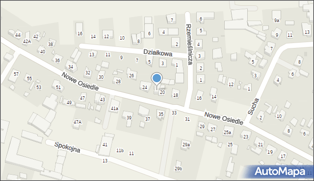 Kicin, Nowe Osiedle, 22, mapa Kicin