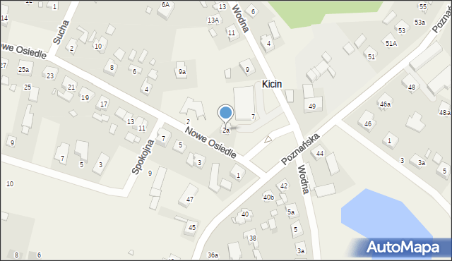 Kicin, Nowe Osiedle, 2a, mapa Kicin