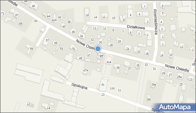 Kicin, Nowe Osiedle, 45, mapa Kicin