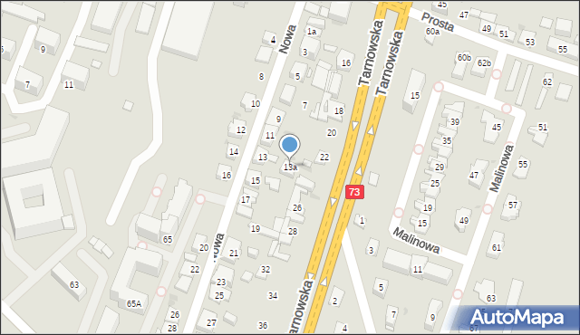 Kielce, Nowa, 13a, mapa Kielc