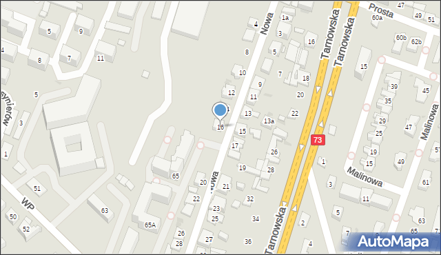 Kielce, Nowa, 16, mapa Kielc